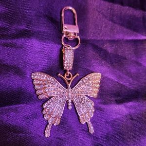 Rhinestone Butterfly Bag Charm/Keychain
